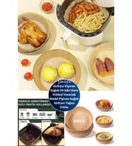 Airfryer Pişirme Kağıdı 50 Adet Hava Fritözü Yuvarlak Model Pişirme Kağıdı 
