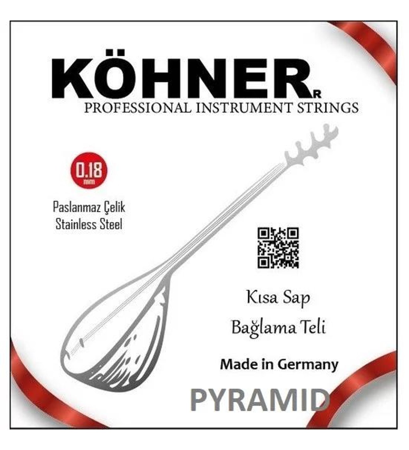 Jeu De Cordes Baglama Saz 0.18 Topuzlu Court Manche - Acier Inoxydable Pour Instrument à Cordes