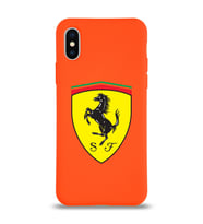Apple iPhone XS Max  Lansman Kılıf Ferrari Tasarımlı Altı Kapalı İçi Kadife Kaplı  Kapak (Şeffaf)