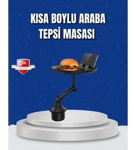 Ayarlanabilir Araç İçi Bardaklık Tepsisi 9 İnç Geniş Alan ve Telefon Standlı