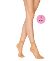 Mulvxbrf Brf02 3 Adet Fit 15 Soket Ince Parlak Kısa Çorap Ten (Mulvix)