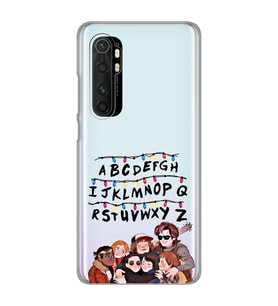 Xiaomi Mi Note 10 Lite Uyumlu Stranger Things Desenli Şeffaf Telefon Kılıfı