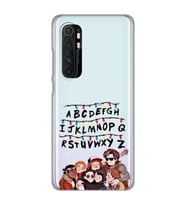 Xiaomi Mi Note 10 Lite Uyumlu Stranger Things Desenli Şeffaf Telefon Kılıfı