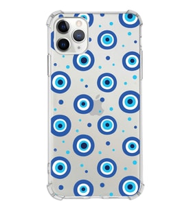 PrintiFy Apple iPhone 11 Pro Uyumlu Nazar Boncuğu 1 Baskılı Şeffaf Köşe Korumalı Antişok Kılıf