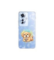 Oppo Reno 11F ile Uyumlu Splash Köpek Tasarımlı Şeffaf Silikon Kılıf