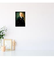 Mustafa Kemal Atatürk Ahşap Retro Vintage Poster28 x 20 (Krem)