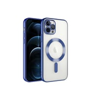 Apple iPhone 13 Pro Max Uyumlu Kılıf Kamera Korumalı M-safe Wireless Şarj Özellikli Zore Demre Kapak (Lila)
