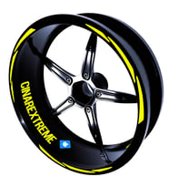 3 Parça Tasarımlı Floresan Sarı Jant Şeridi Sticker Çınar Extreme