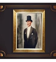 Özel Seri Paspartulu Çerçeveli Atatürk Tablo l67 (Gold)