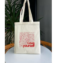 LoveYourself Baskılı Bez Çanta