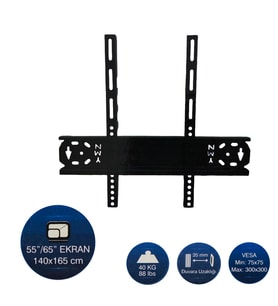 Hedyex 55" - 65" Tv Duvar Askı Aparatı Kilitli YMN-5565