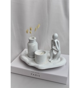 Bottiko Biblolu Vazolu Mum Dekoratif Beton Set
