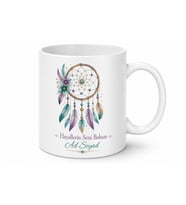 Rüya Kapanı Desenli Baskılı Kupa Bardak Hediye Özel Tasarım Porselen Mug