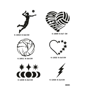 Voleybol Aşkı Geçici Dövme Stencil Seti Spreysiz