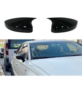 Audi A5 2012 - 2016 Yarasa Ayna Kapağı (Piona Black,İthal) B8 FL (Parlak Siyah)