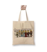 Game Of Thrones Simpsonized Beyaz Bez Çanta Uzun Saplı Alışveriş Çantası Plaj Çantası