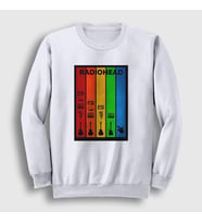 Presmono Unisex Beyaz Rainbow Radiohead Sweatshirt 104490tt