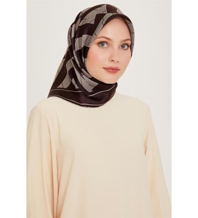 Sura İpek Eşarp  9255D (S ) (Kahverengi)