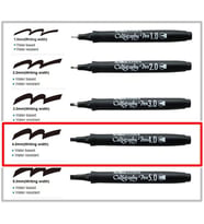 Artline Calligraphy Çizim Kalemi 4,0 Mavi Kesik Uç - 2 adet