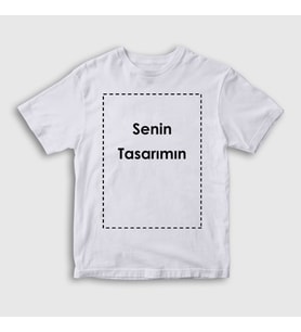 Presmono Unisex Çocuk Beyaz Kendin Tasarla Kişiye Özel T-Shirt 519471tt (Beyaz)