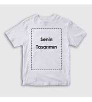 Presmono Unisex Çocuk Beyaz Kendin Tasarla Kişiye Özel T-Shirt 519471tt (Beyaz)