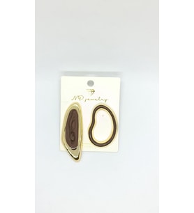 Abstract Flow – Cocoa Sculpt Küpe
