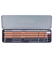 Cretacolor Basic Pencil Pocket Set Temel Çizim Kalemleri 6'lı Metal Kutu (400 06) 