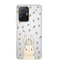 Xiaomi Mi 11T - 11T Pro Uyumlu Tatlı Tavşan Tasarımlı Şeffaf Telefon Kılıfı