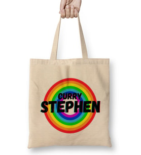 Stephen Curry - Basketball gifts Vintage Retro Rainbow Quotes For BOYS AND Dad Bez Çanta Uzun Saplı