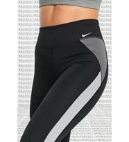 Nike One Dri Fit Color Block Leggings Toparlayıcı 2 İç Cepli Siyah Gri Tayt