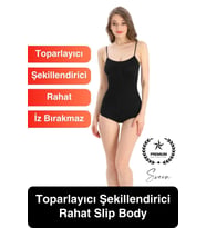 Yeni Sezon Slip Kesim Kaymaz ve Konforlu Toparlayıcı Şekillendirici Kadın Slip Body Gün Boyu Rahat
