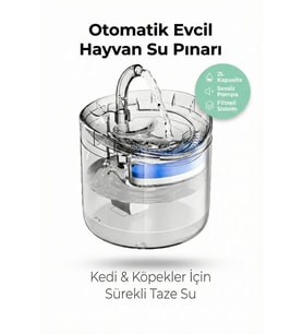 VEXGEN 4 Berry Filtreli Otomatik Evcil Hayvan Su Pınarı 2L Sessiz Pompa Kedi Köpek Su Sebili