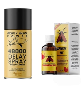 DELAY 48000 ERKEK GECİKTİRİCİ SPREY + SPANİSH FLY BAYAN İSTEK ARTTIRICI ( UYARICI DAMLA)