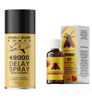DELAY 48000 ERKEK GECİKTİRİCİ SPREY + SPANİSH FLY BAYAN İSTEK ARTTIRICI ( UYARICI DAMLA)