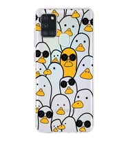 Samsung Galaxy A21s Uyumlu Kapak Duck Tasarımlı Şeffaf Silikon Kılıf