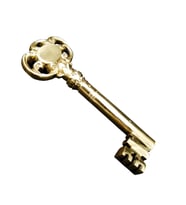 Anahtar Duvar Süsü N7 Pirinç Döküm (Sarı)