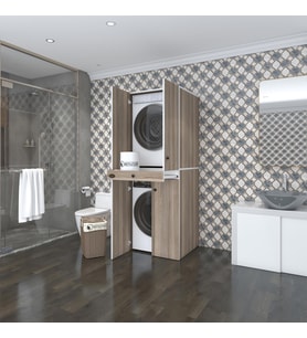 Kenzlife çamaşır-kurutma makinesi dolabı el kindi crd 187*070*60 çekmeceli kapaklı banyo (Karışık)