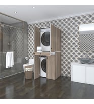 Kenzlife çamaşır-kurutma makinesi dolabı el kindi crd 187*070*60 çekmeceli kapaklı banyo (Karışık)