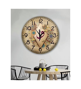 bilge Tasarım retro Duvar Saati 40 x 40 CM (Çok Renkli)