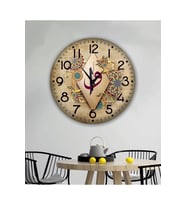 bilge Tasarım retro Duvar Saati 40 x 40 CM (Çok Renkli)