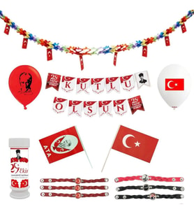 29 Ekim Cumhuriyet Bayramı parti kutlama seti