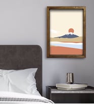 BK Gift Yatak Odası Konseptli Doğal Masif Ahşap Çerçeveli Tablo 45x65cm-38