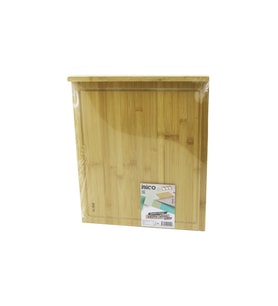 38X45CM AHŞAP BAMBU KESİM PANOSU - KESME TAHTASI TEZGAH ÜSTÜ  KANALLI - KENAR DESTEKLİ (5343)
