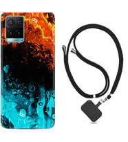 Vivo Y11S Y21S Y20 Y20S Y70 Kılıf Boyun Askılı Silikon Orange Blue Color 1665