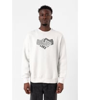 Shake Hands Icon Beyaz Erkek 2ip Sweatshirt