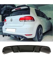 Vw Golf 6 Rieger Difüzör Difizör Plastik Parlak Siyah 2008 2009 2010 2011 2012 Arka-difizör-bodykit-ek