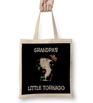 Cute Grandpa s Little Tornado Kids Bez Çanta Uzun Saplı