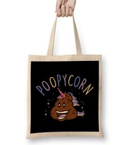 Cute & Funny Poopycorn Adorable Poop Unicorn Bez Çanta Uzun Saplı