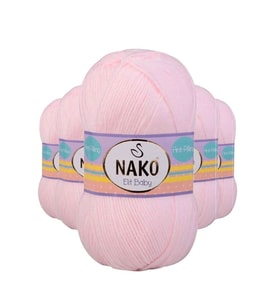 Northcity Elite Baby El Örgü İpi Soft Pembe 2892 - Tüylenmeyen Bebek Yünü (5 Adet)