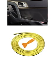 Trim Fitil Gold Yeni Nesil Araç Içi Ip Şerit Balık Sırtı Nikelajlı 5 Metre (Altın)